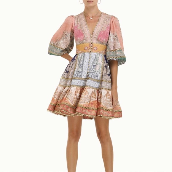 Zimmermann ANNEKE LANTERN MINI DRESS - Picture 3 of 6